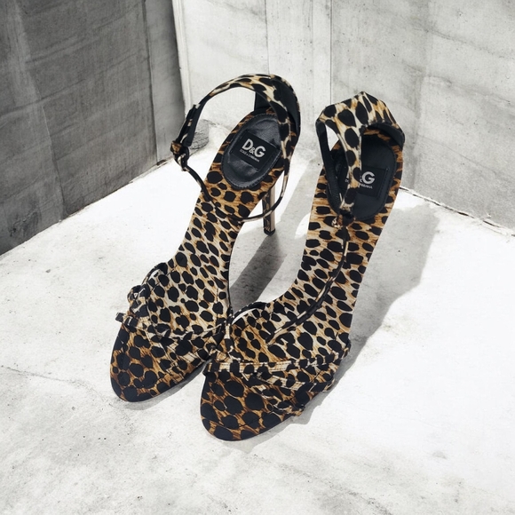 D&G | Shoes | Dolcegabbana Dg Leopard Print Slingback Heels Size